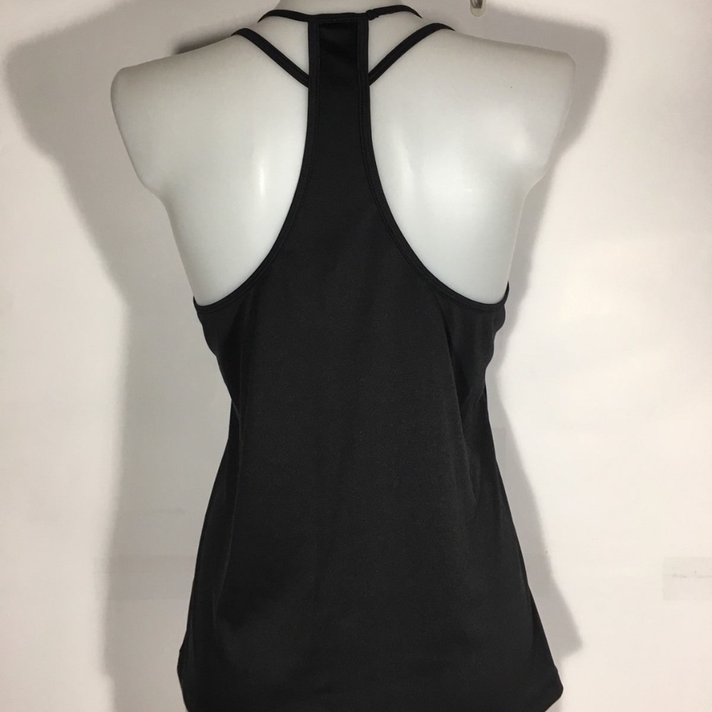New Balance Dry Solid Black Straps Racerback Tank - image 1